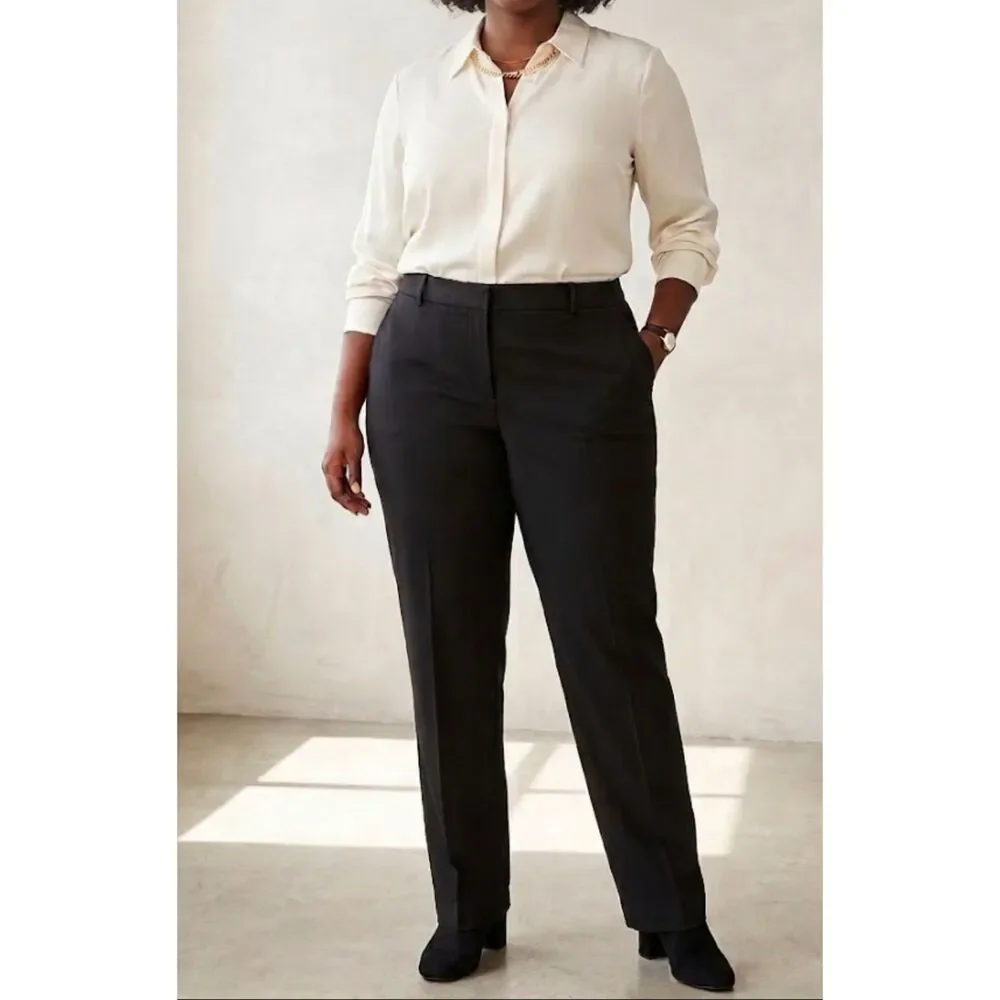 New Banana Republic Curvy Ryan Straight Full Length Pant Women's Plus Size 20